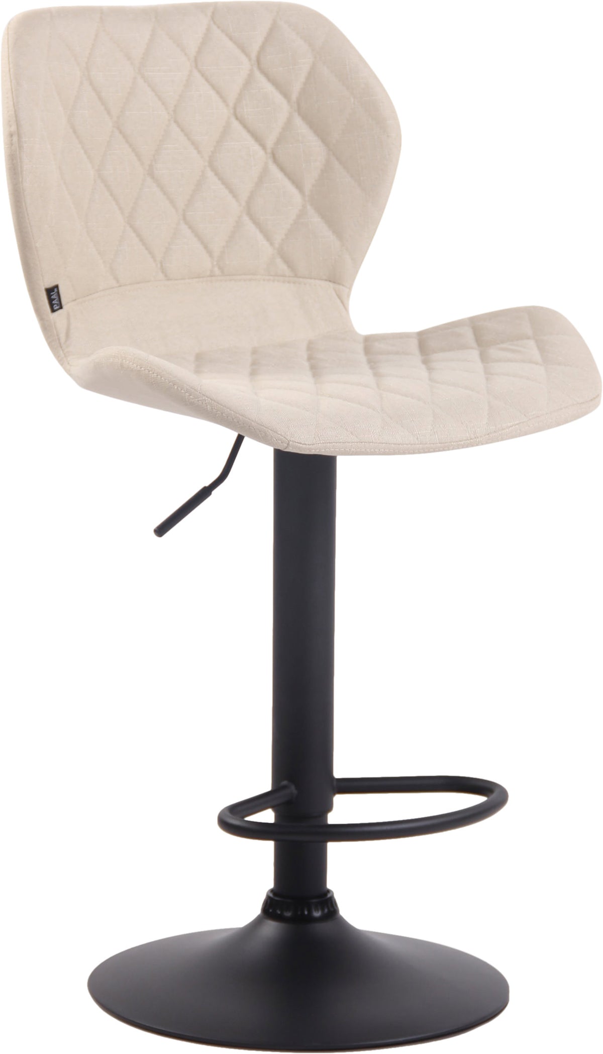 Barkruk Cork stof creme,zwart creme