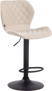 Barkruk Cork stof creme,zwart creme