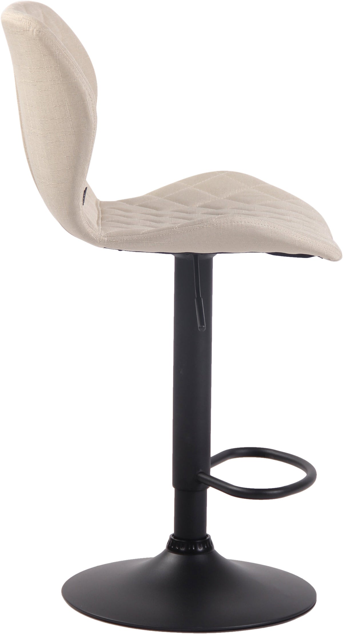 Barkruk Cork stof creme,zwart creme