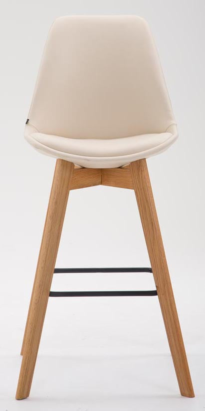 Set van 2 barkrukken Metz kunstleer creme,natura creme