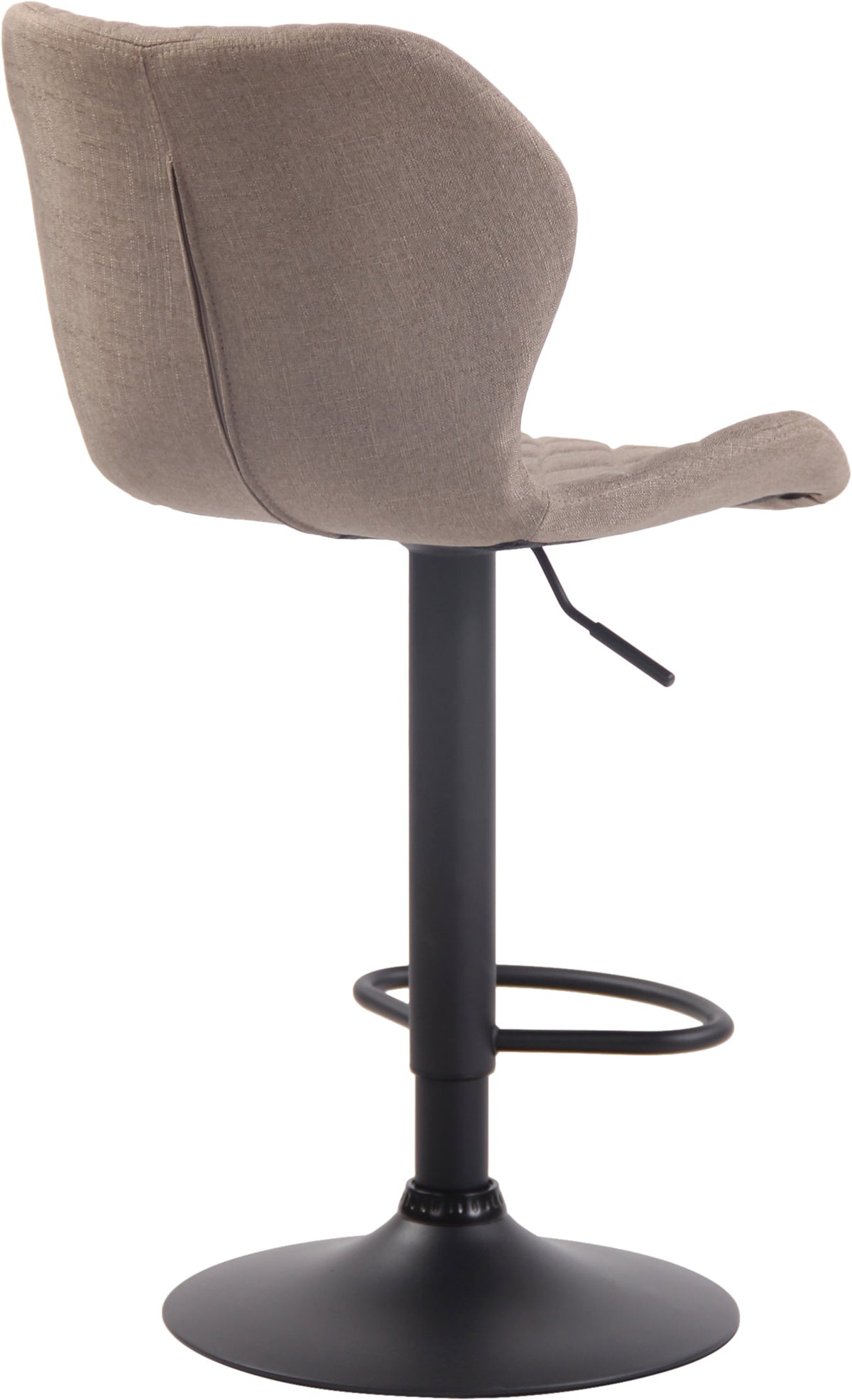 Set van 2 barkrukken Cork stof taupe,zwart taupe