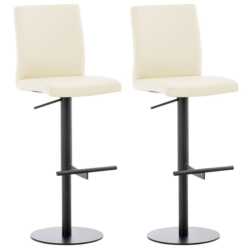 Set van 2 barkrukken Cadiz kunstleer zwart,creme creme