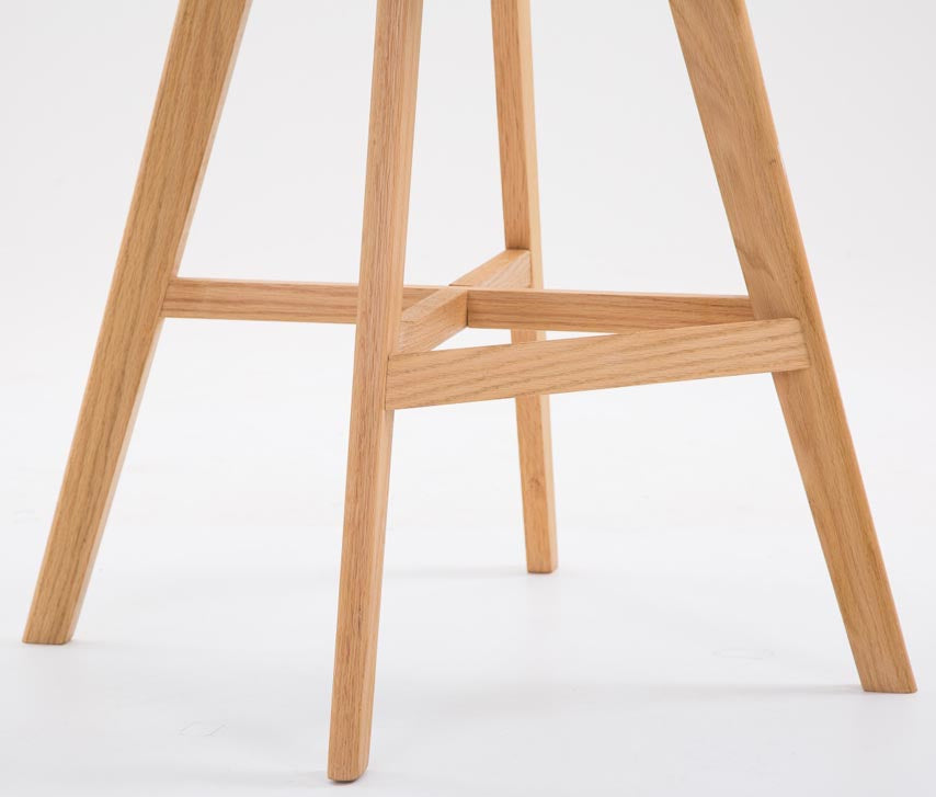 Set van 2 barkrukken Cannes Kunststof grijs,natura grau