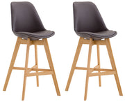 Set van 2 barkrukken Cannes Kunststof bruin,natura braun