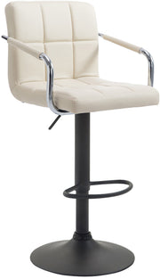 Barkruk Lucy Kunstleer creme,zwart creme