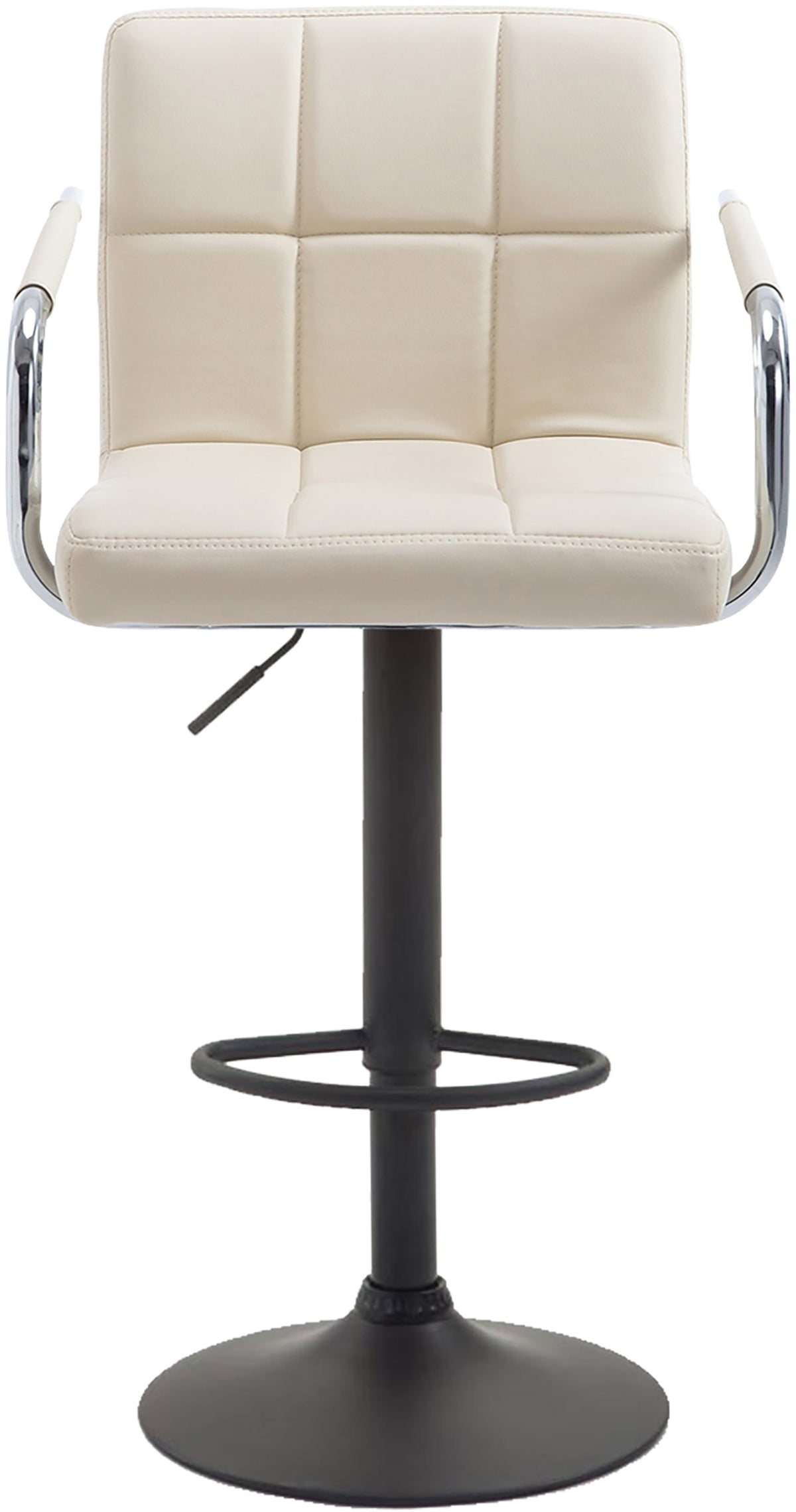 Barkruk Lucy Kunstleer creme,zwart creme