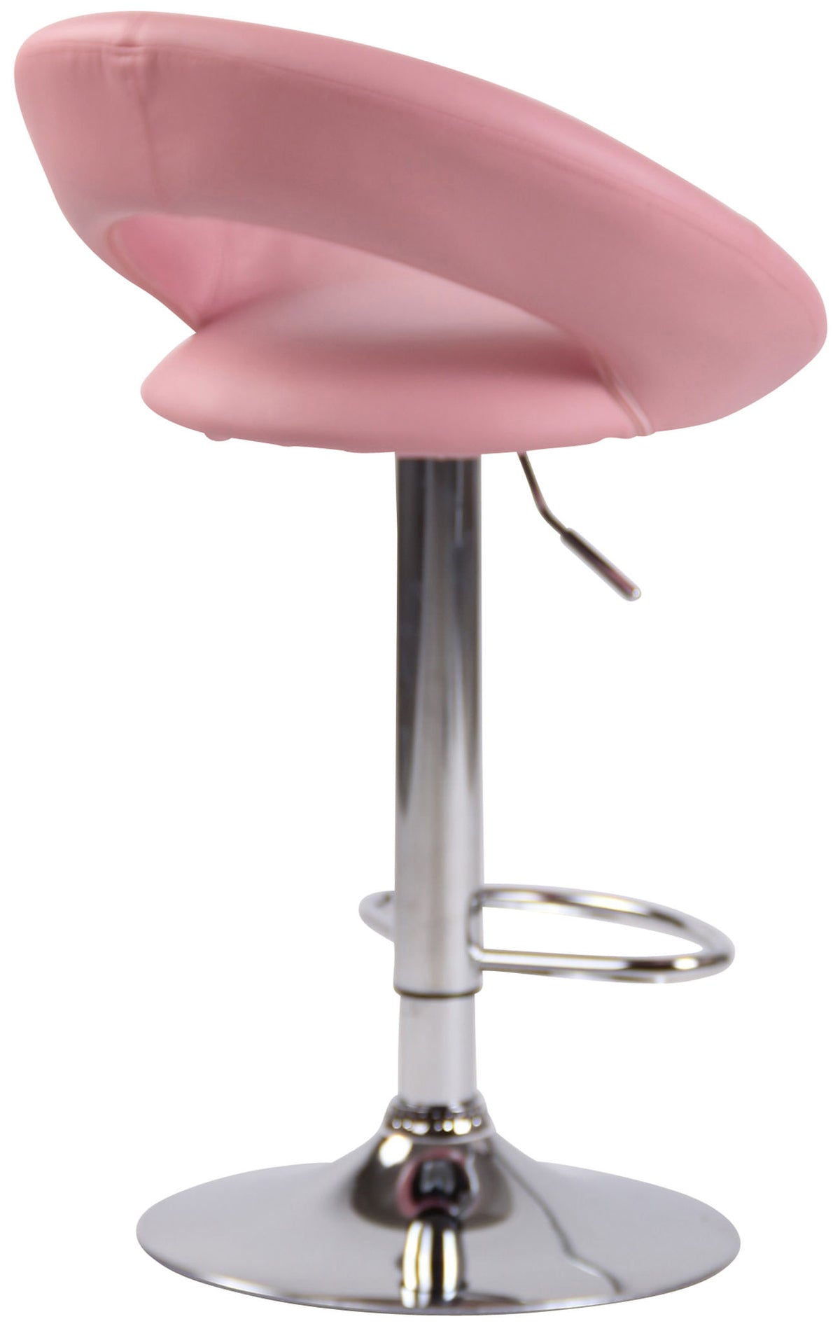 Barkruk Olinda kunstleer roze,chroom pink