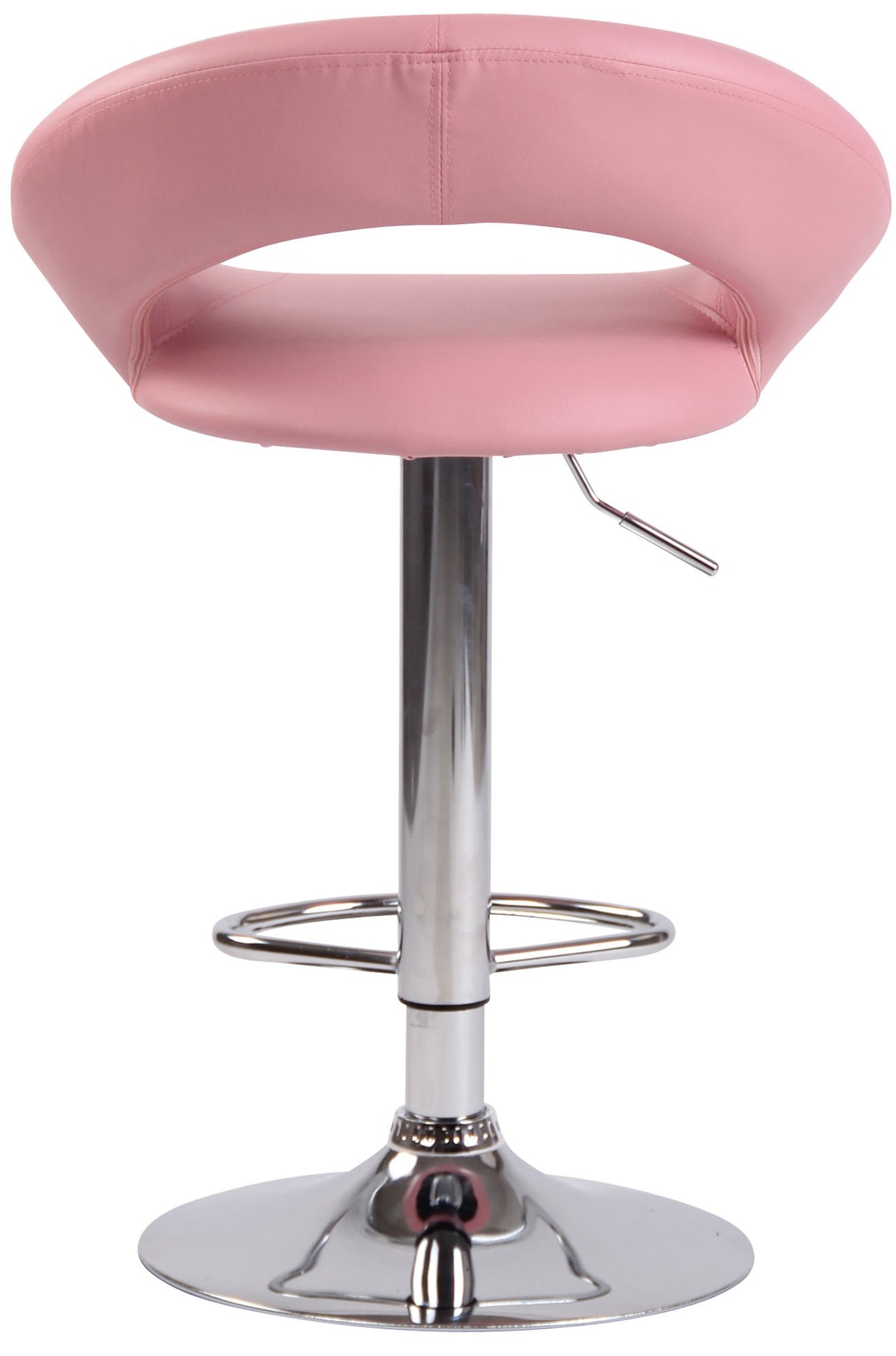 Barkruk Olinda kunstleer roze,chroom pink