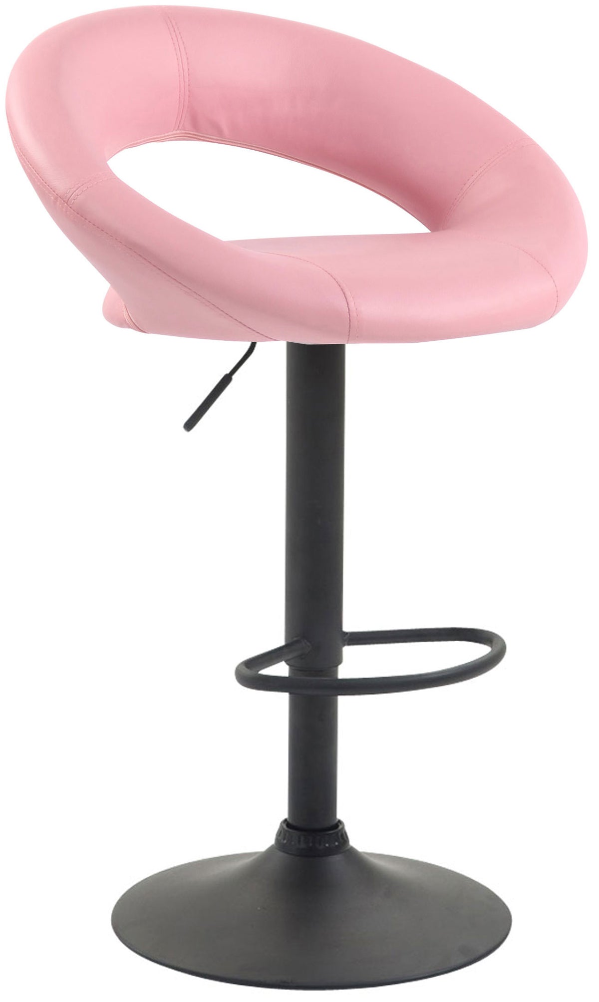 Barkruk Olinda kunstleer roze,zwart pink