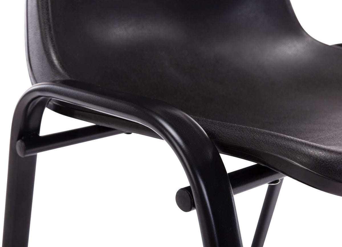 Set van 4 stapelstoelen Nowra zwart schwarz