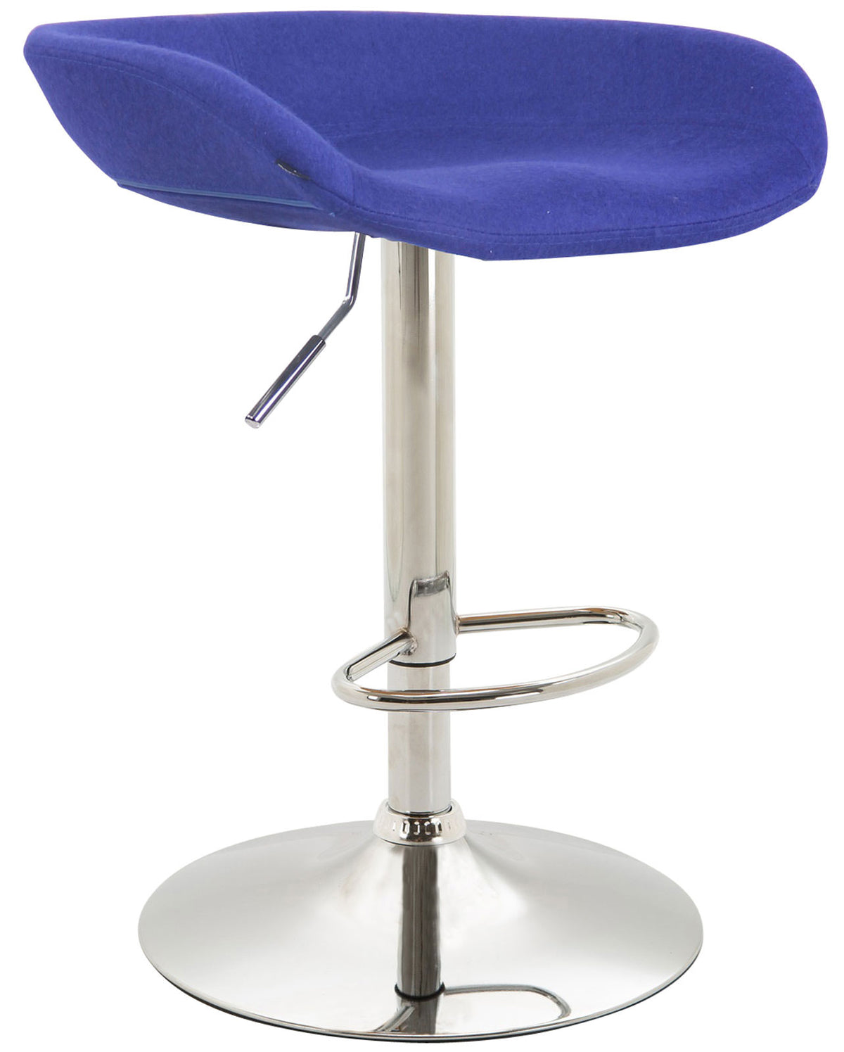 Barkruk Anaheim vilt chroom,blauw blau
