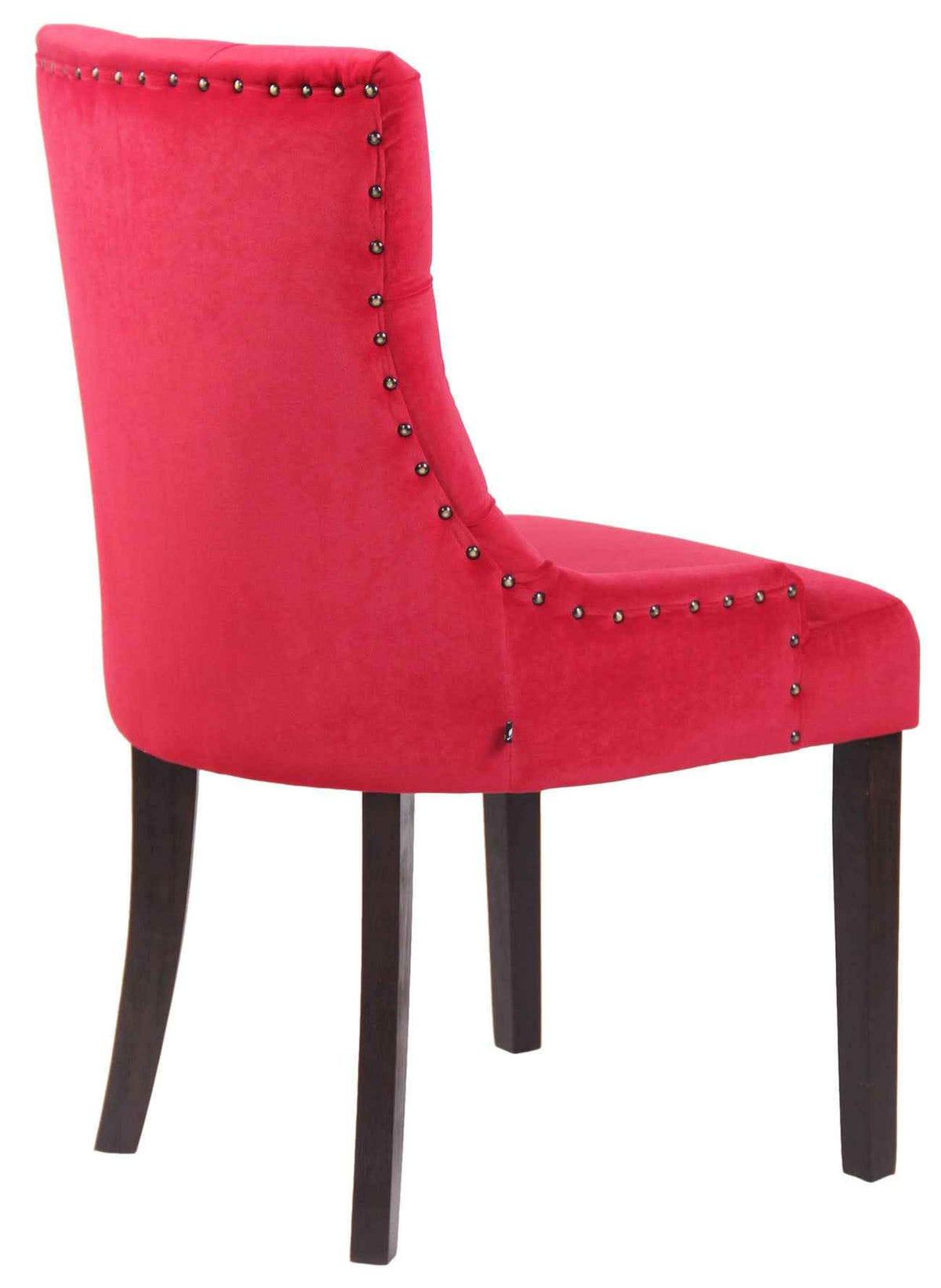 Set van 4 eetkamerstoelen Aberdeen Fluweel rood,antiek rot