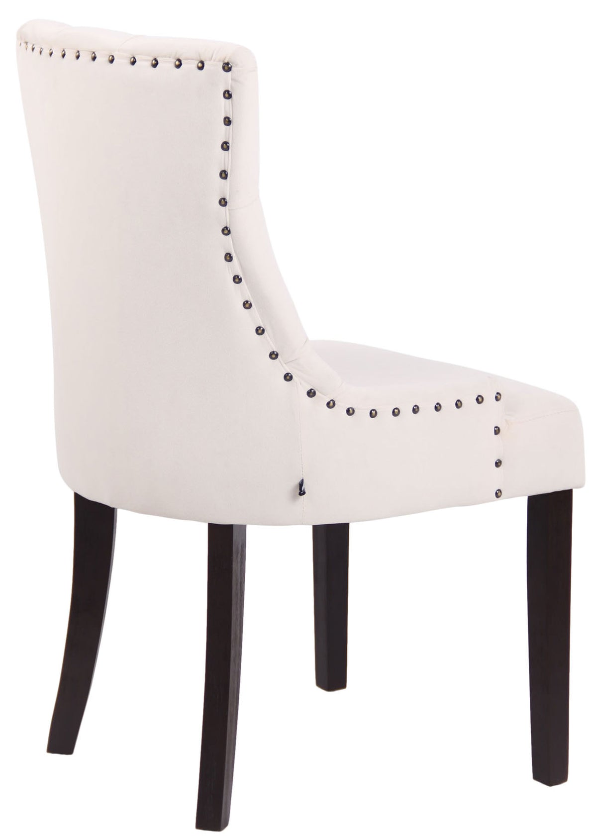 Set van 4 eetkamerstoelen Aberdeen Fluweel creme,antiek creme