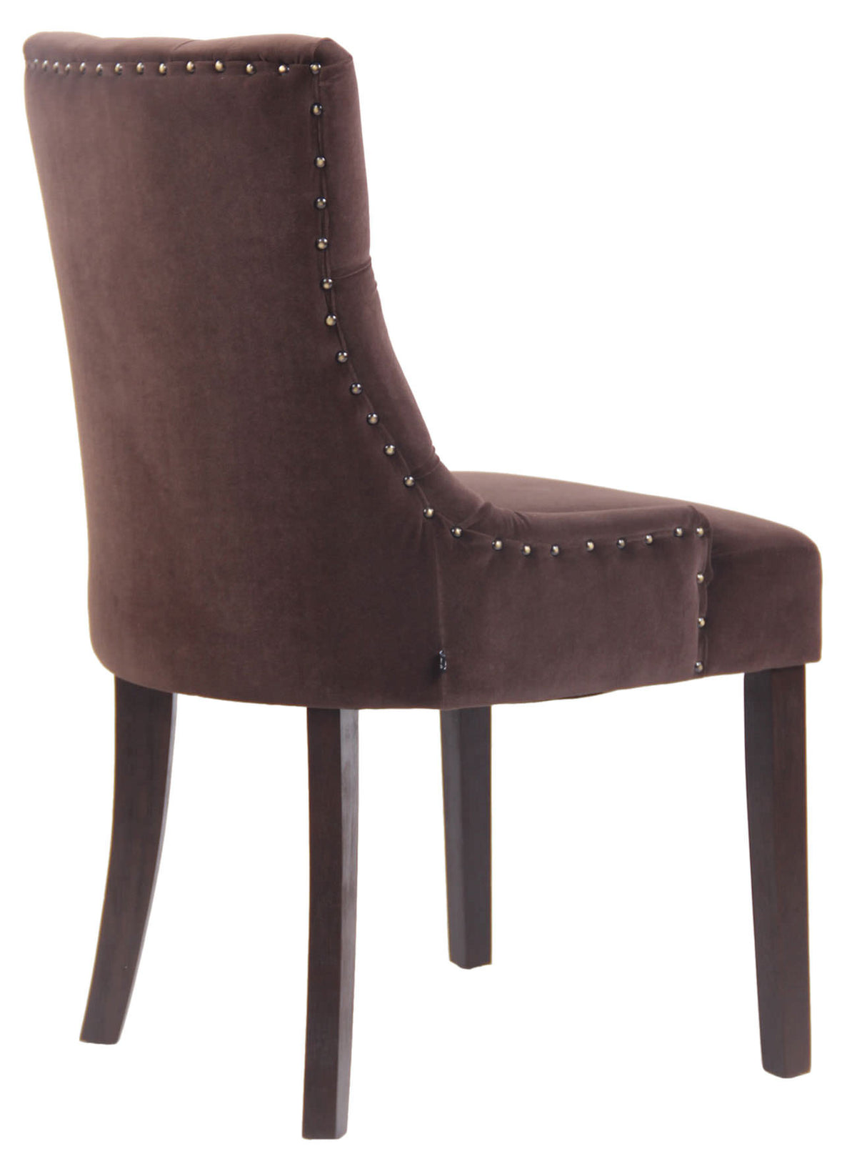 Set van 4 eetkamerstoelen Aberdeen Fluweel bruin,antiek braun
