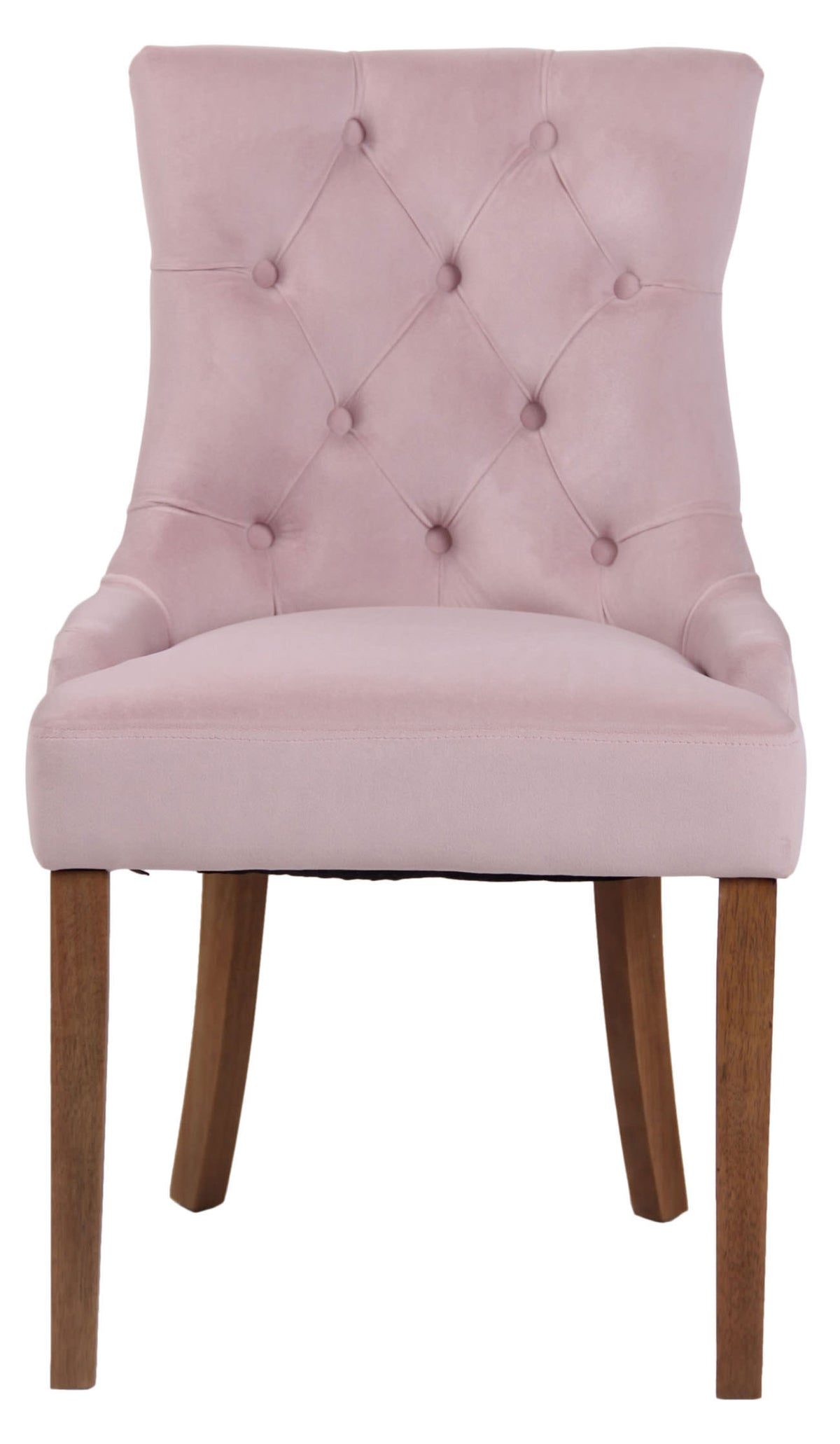 Set van 4 eetkamerstoelen Aberdeen Fluweel roze,antiek licht pink