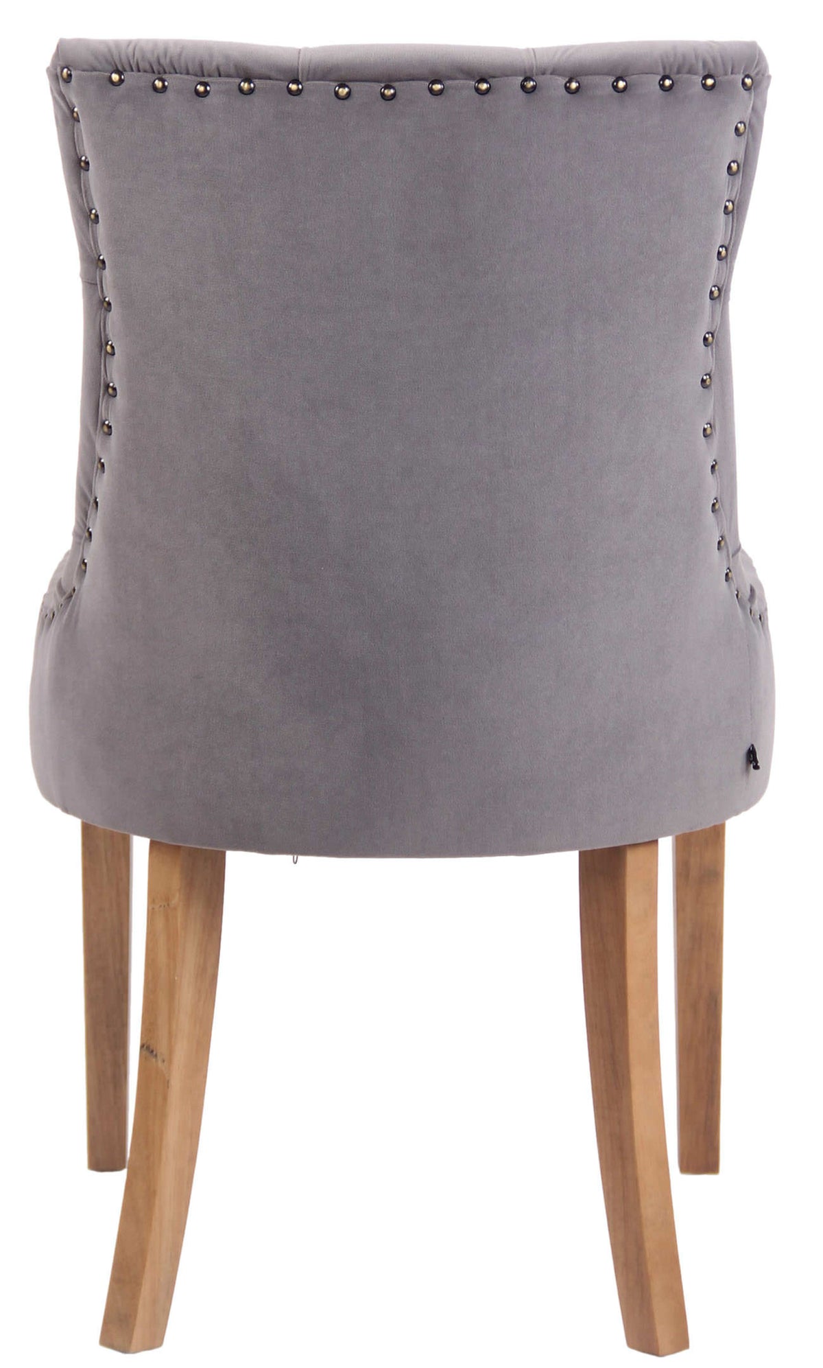 Set van 4 eetkamerstoelen Aberdeen Fluweel grijs,antiek licht grau