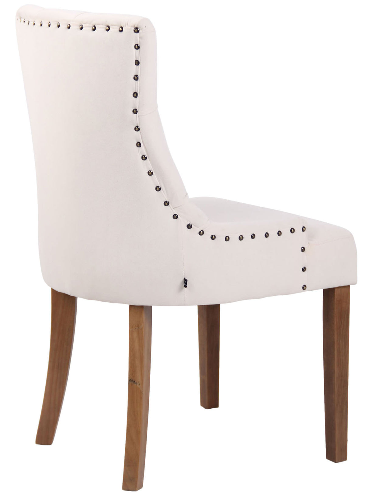Set van 4 eetkamerstoelen Aberdeen Fluweel creme,antiek licht creme