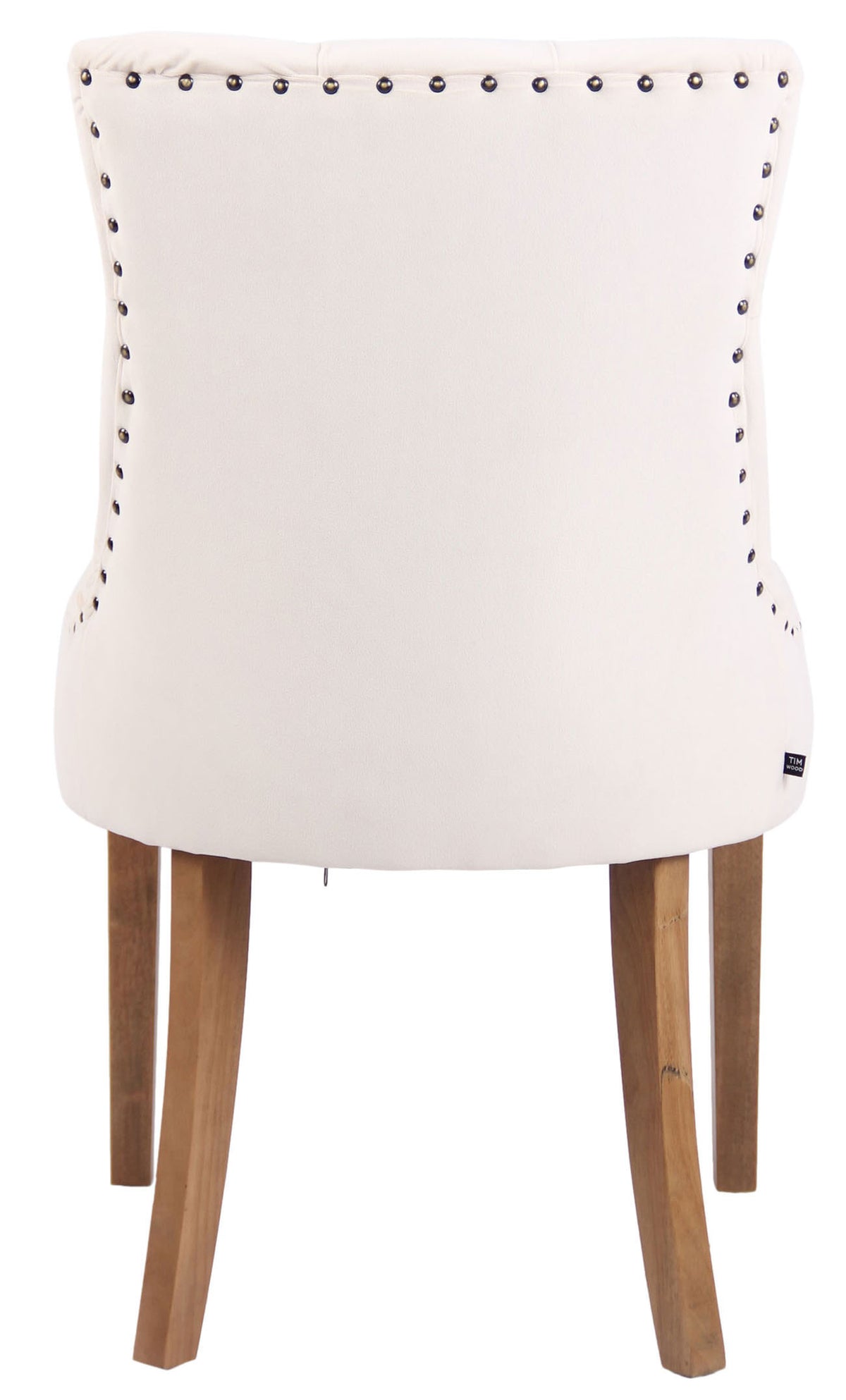 Set van 4 eetkamerstoelen Aberdeen Fluweel creme,antiek licht creme