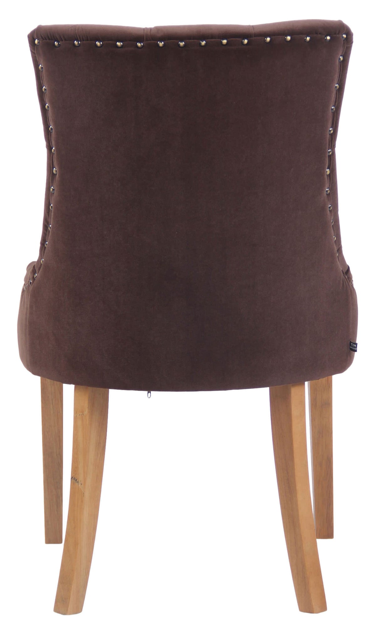 Set van 4 eetkamerstoelen Aberdeen Fluweel bruin,antiek licht braun