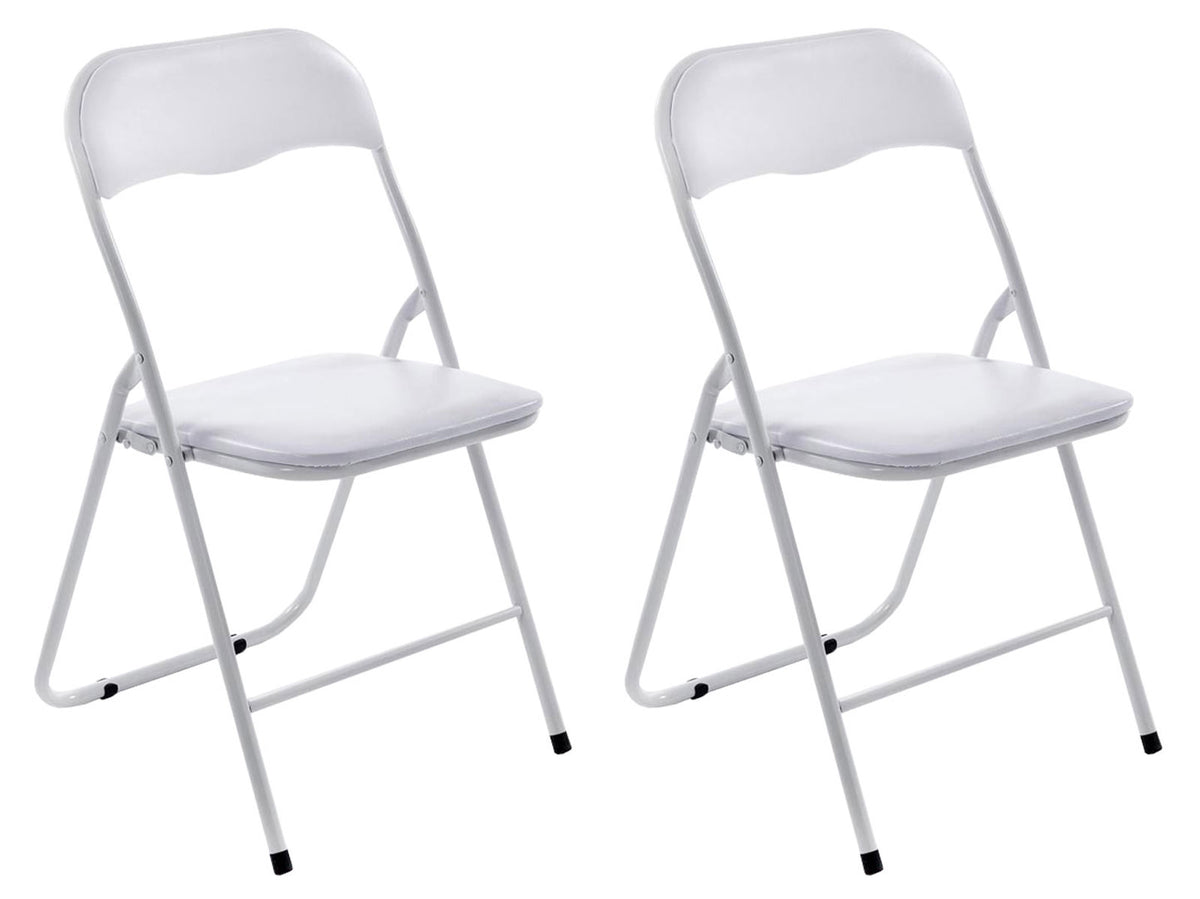 Set van 2 klapstoelen Felix wit/wit weiß/weiß