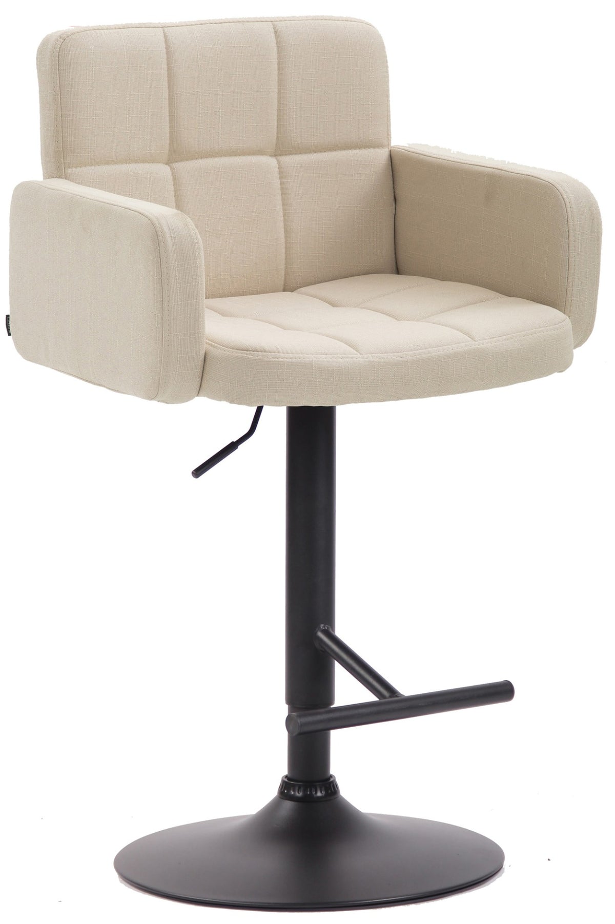 Barkruk Los Angeles Stof creme,zwart creme