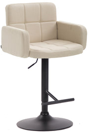 Barkruk Los Angeles Stof creme,zwart creme