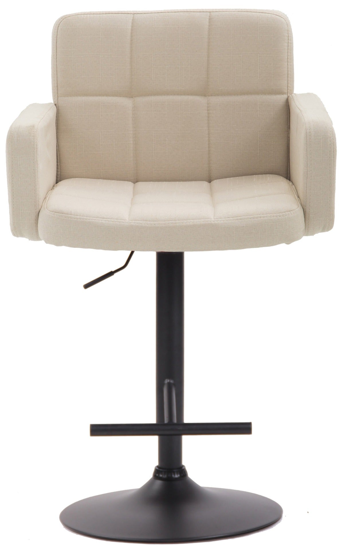 Barkruk Los Angeles Stof creme,zwart creme