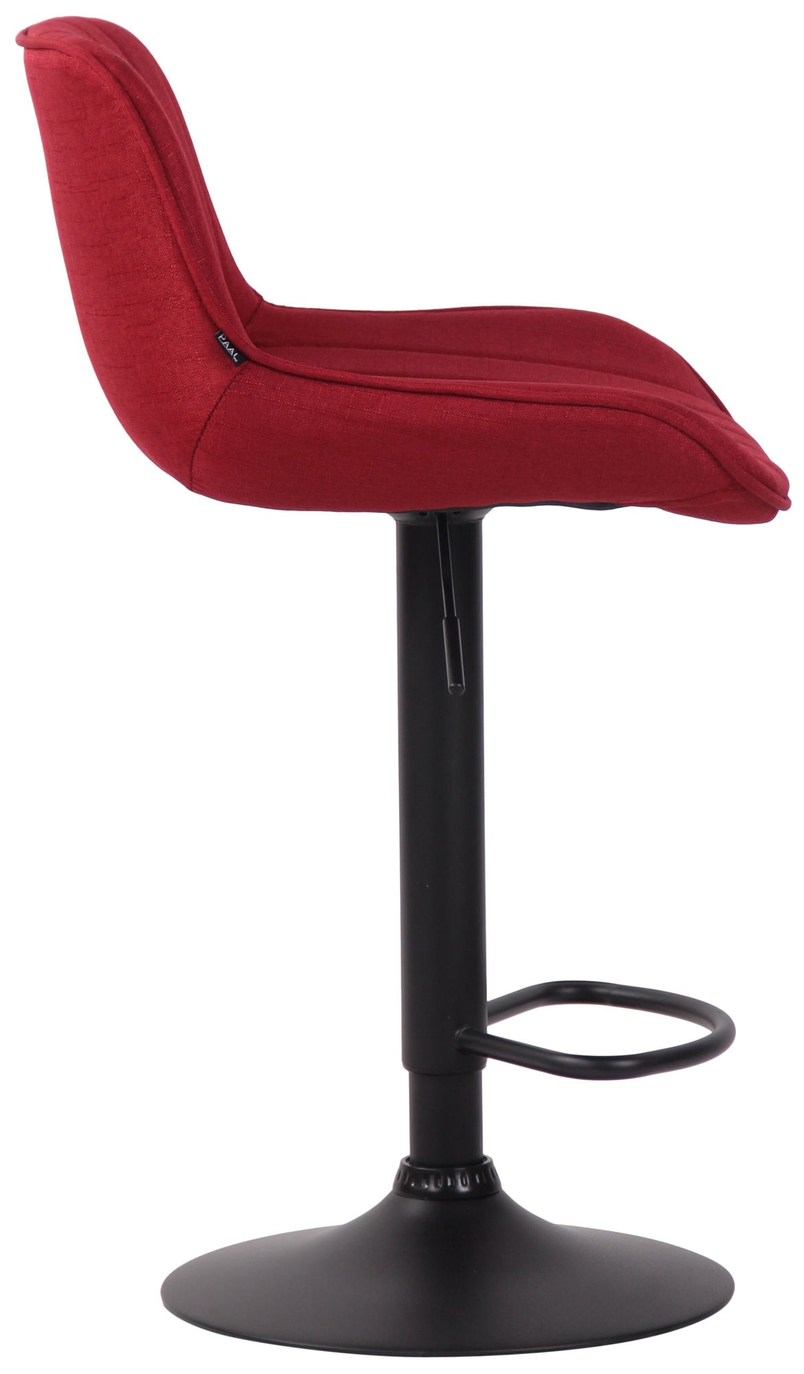 Barkruk Lentini Stof rood,zwart rot