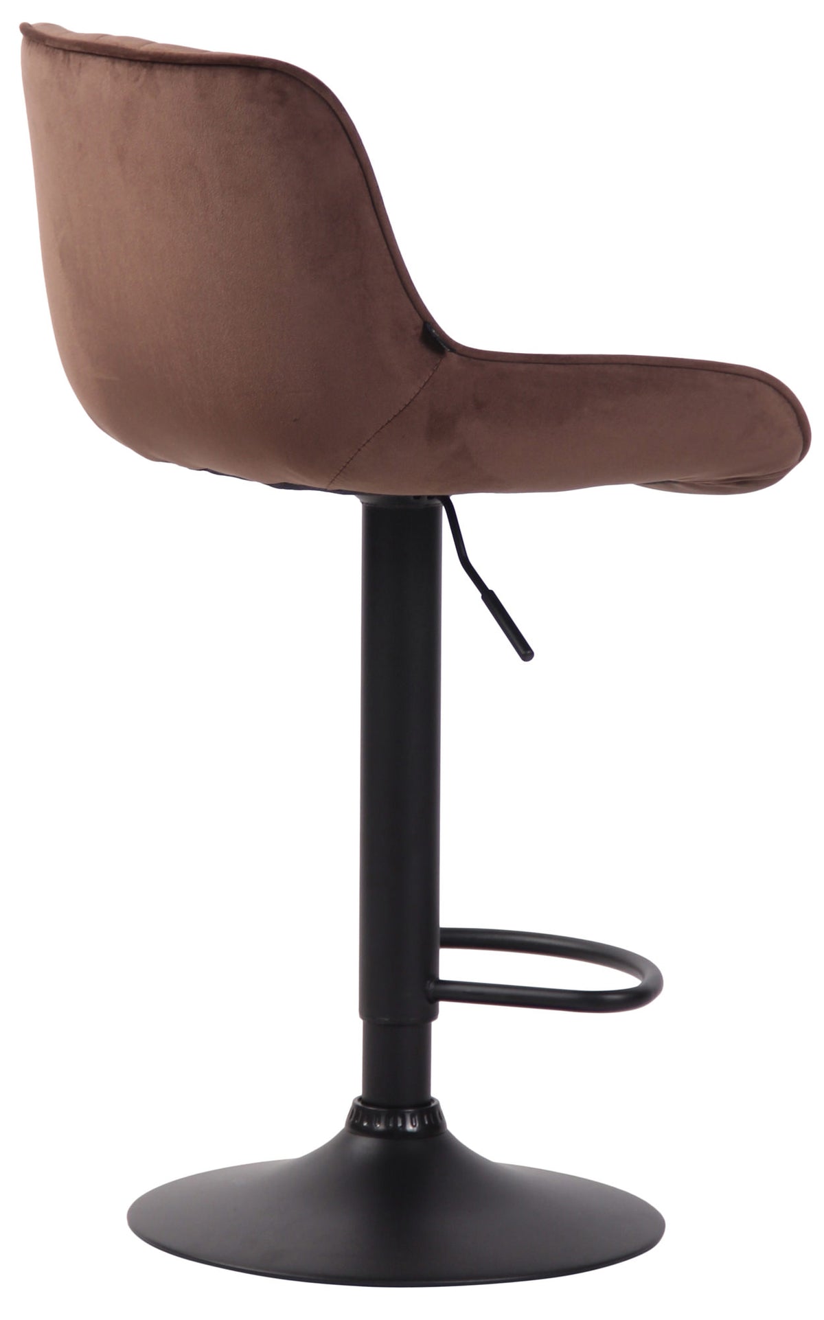 Barkruk Lentini fluweel bruin,zwart braun