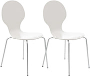 Set van 2 stapelstoelen Diego wit weiß