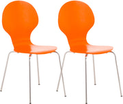 Set van 2 stapelstoelen Diego oranje orange