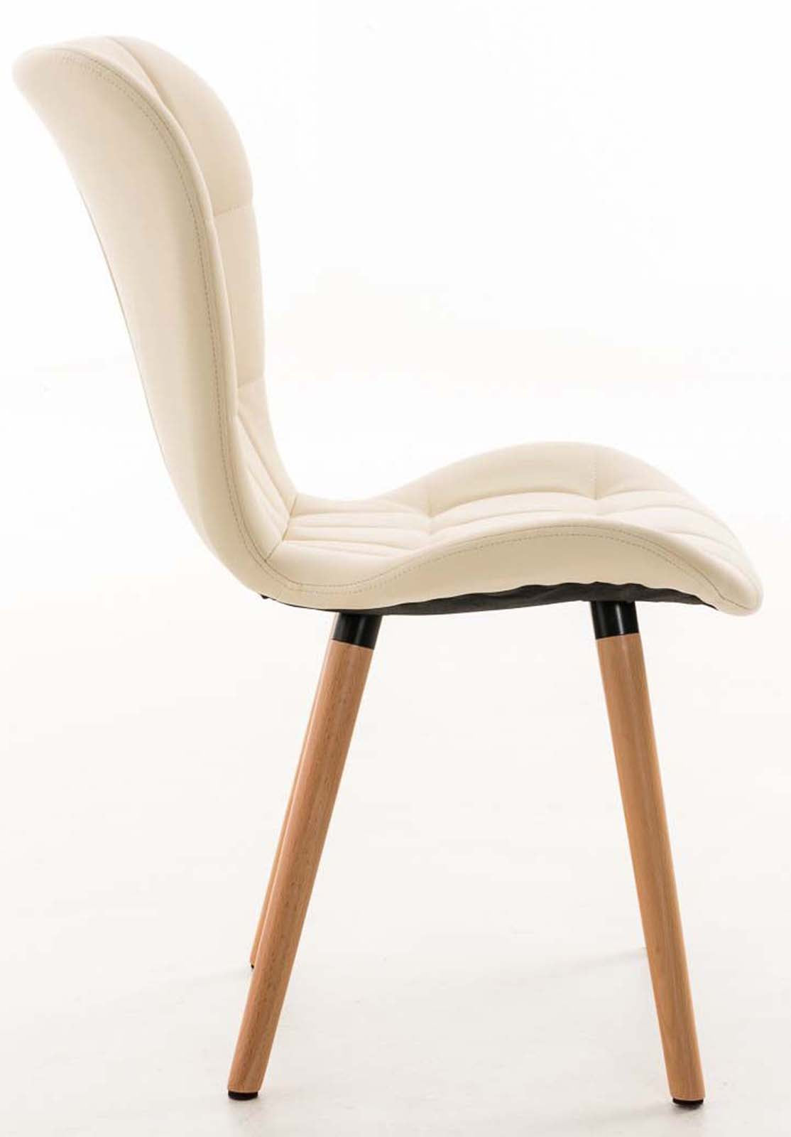 Set van 4 eetkamerstoelen Elda creme creme