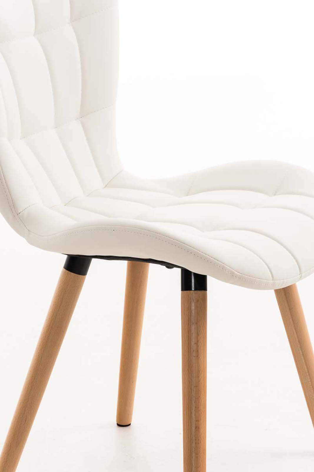 Set van 4 eetkamerstoelen Elda wit weiß