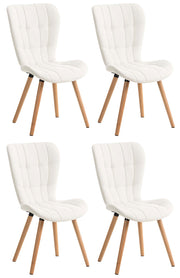 Set van 4 eetkamerstoelen Elda wit weiß