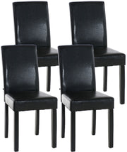 Set van 4 Eetkamerstoelen Ina - Kunstleer bruin,zwart braun