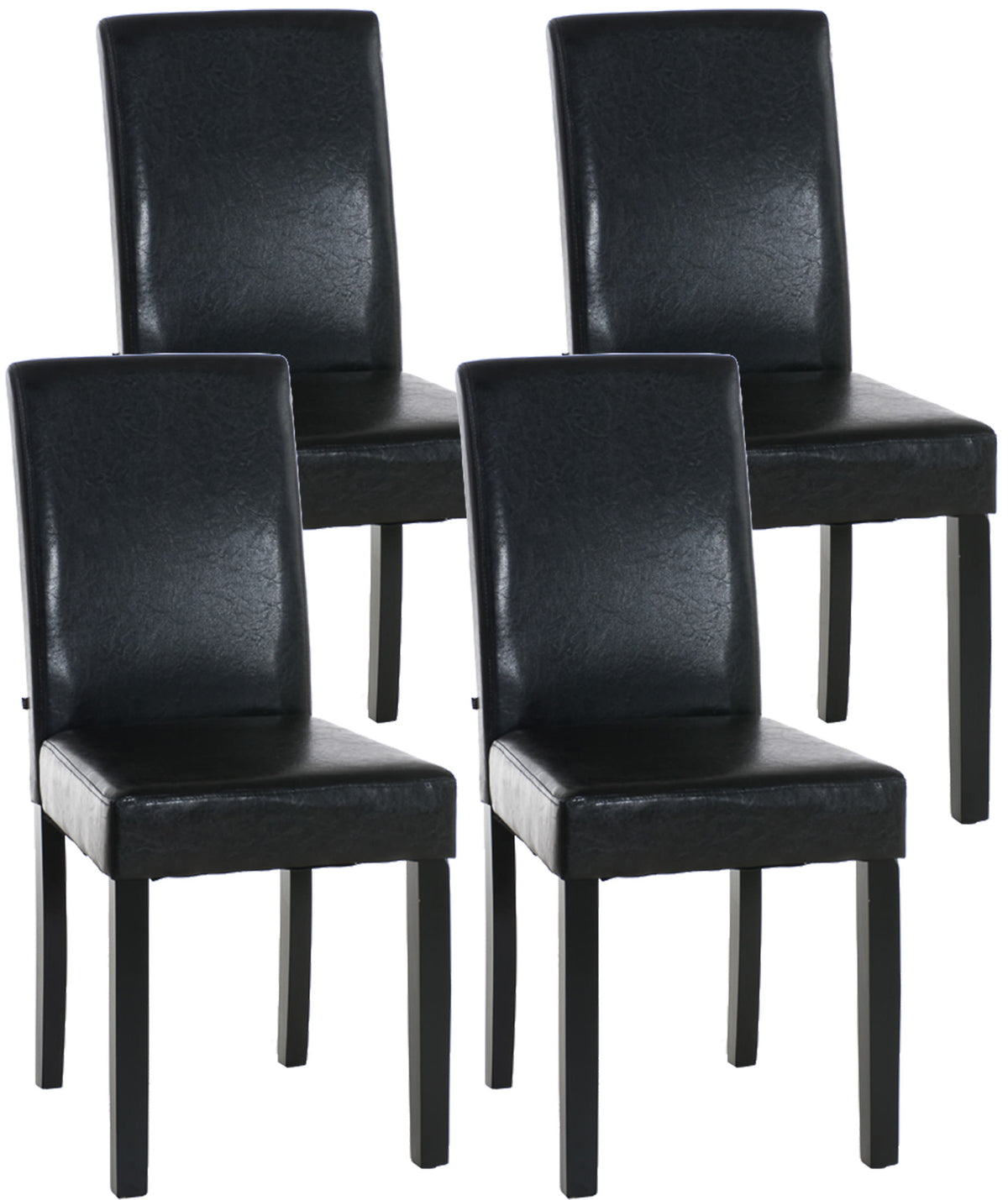 Set van 4 Eetkamerstoelen Ina - Kunstleer bruin,zwart braun