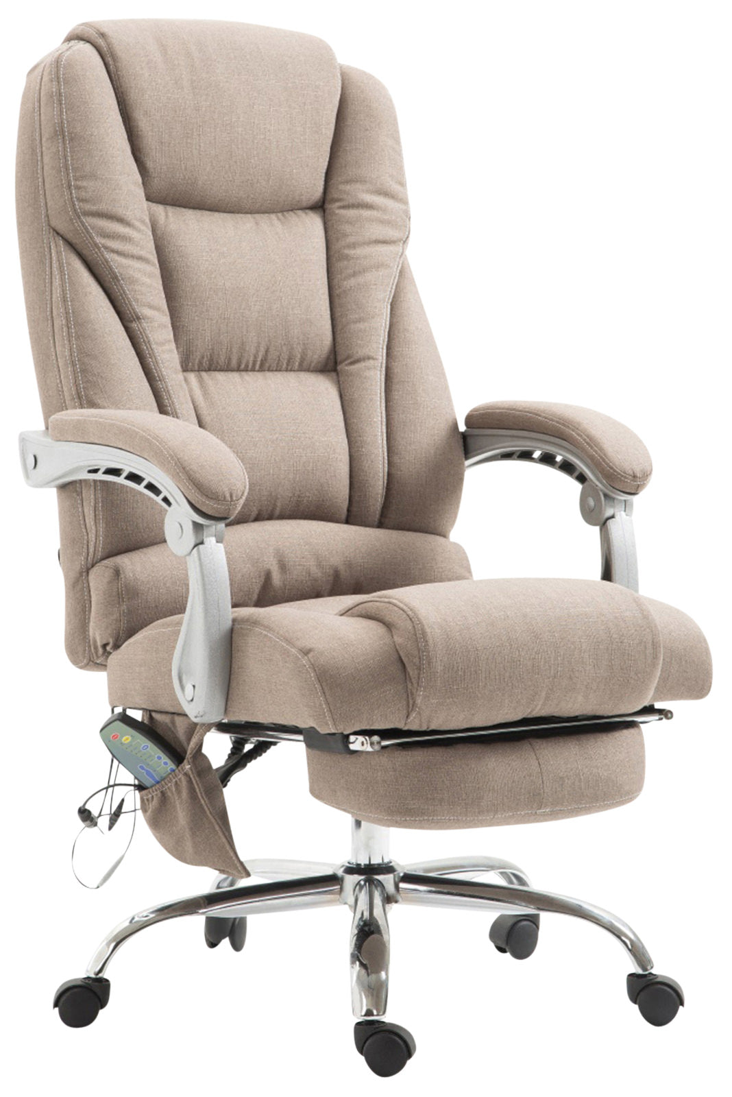 Bureaustoel Pacific Stof met Massagefunctie taupe taupe