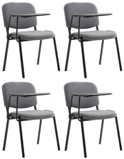 Set van 4 stoelen Ken met klaptafel Stof grijs grau