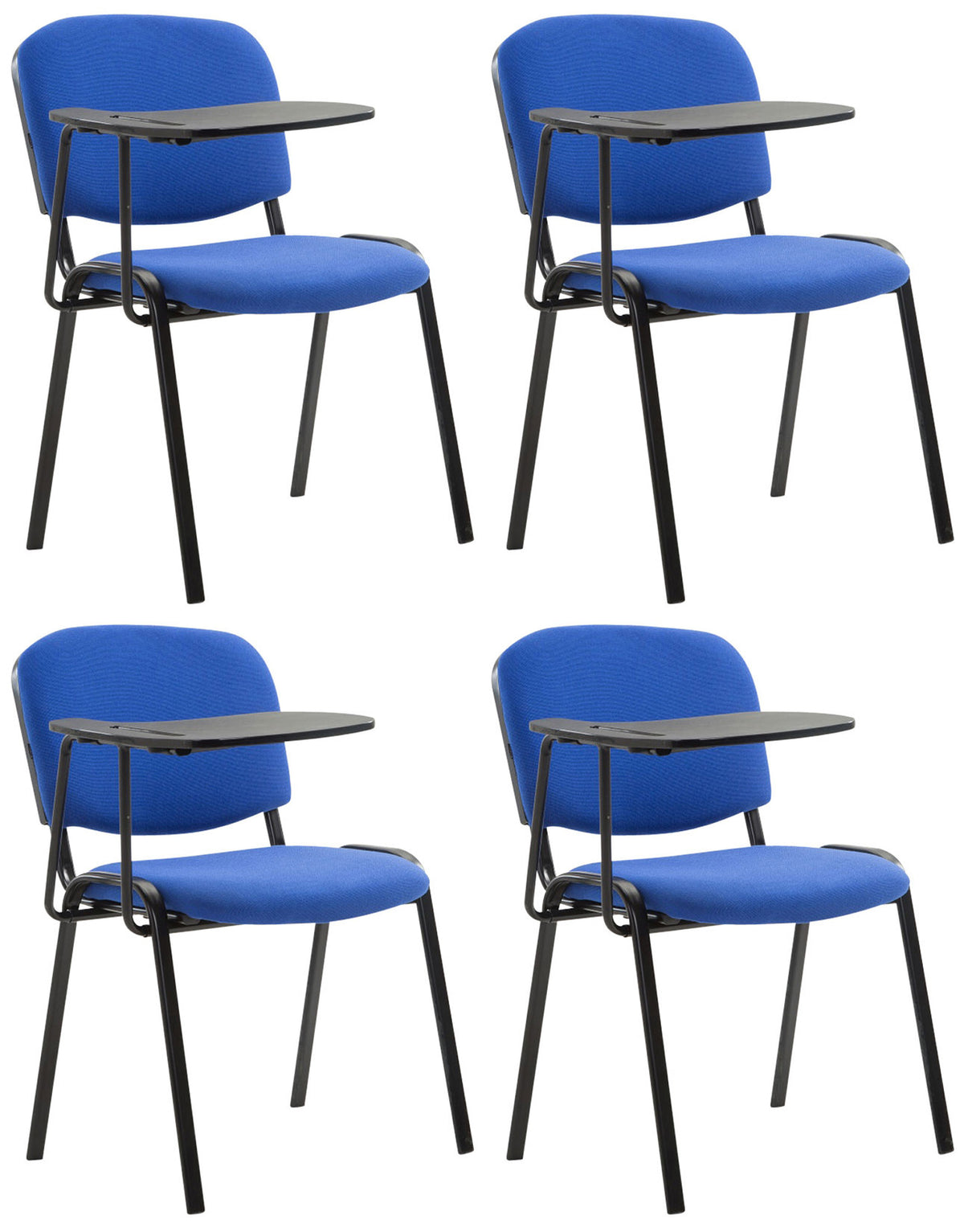 Set van 4 stoelen Ken met klaptafel Stof blauw blau