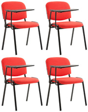 Set van 4 stoelen Ken met klaptafel Stof rood rot