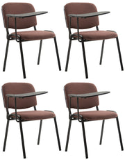 Set van 4 stoelen Ken met klaptafel Stof bruin braun