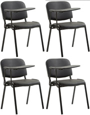 Set van 4 stoelen Ken met klaptafel - Kunstleer zwart schwarz