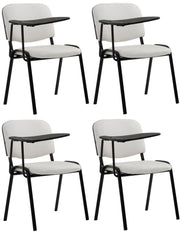 Set van 4 stoelen Ken met klaptafel - Kunstleer wit weiß