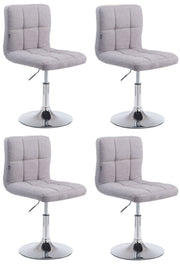 Set van 4 Lounger Palma Stof grijs grau