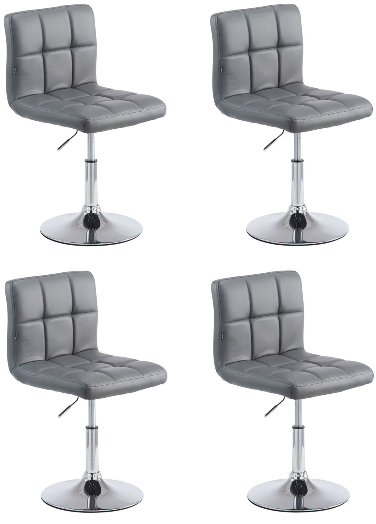 Set van 4 Lounger Palma - Kunstleer grijs grau