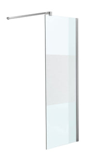 Douchewand Nano rechthoekig half mat glas,130x200x100 cm halbmilchglas