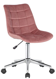 Bureaustoel Medford Fluweel roze pink
