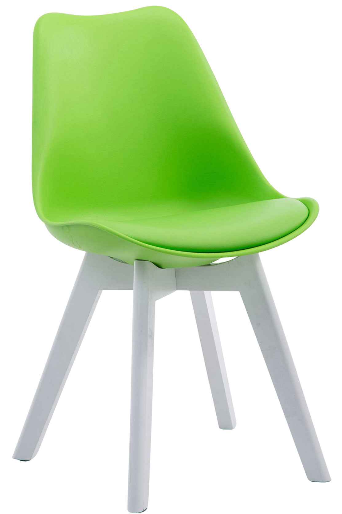 Set van 4 Eetkamerstoelen Borneo - Kunstleer groen,wit grün