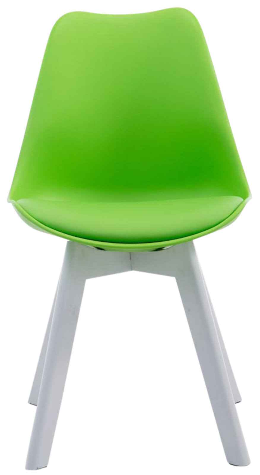 Set van 4 Eetkamerstoelen Borneo - Kunstleer groen,wit grün