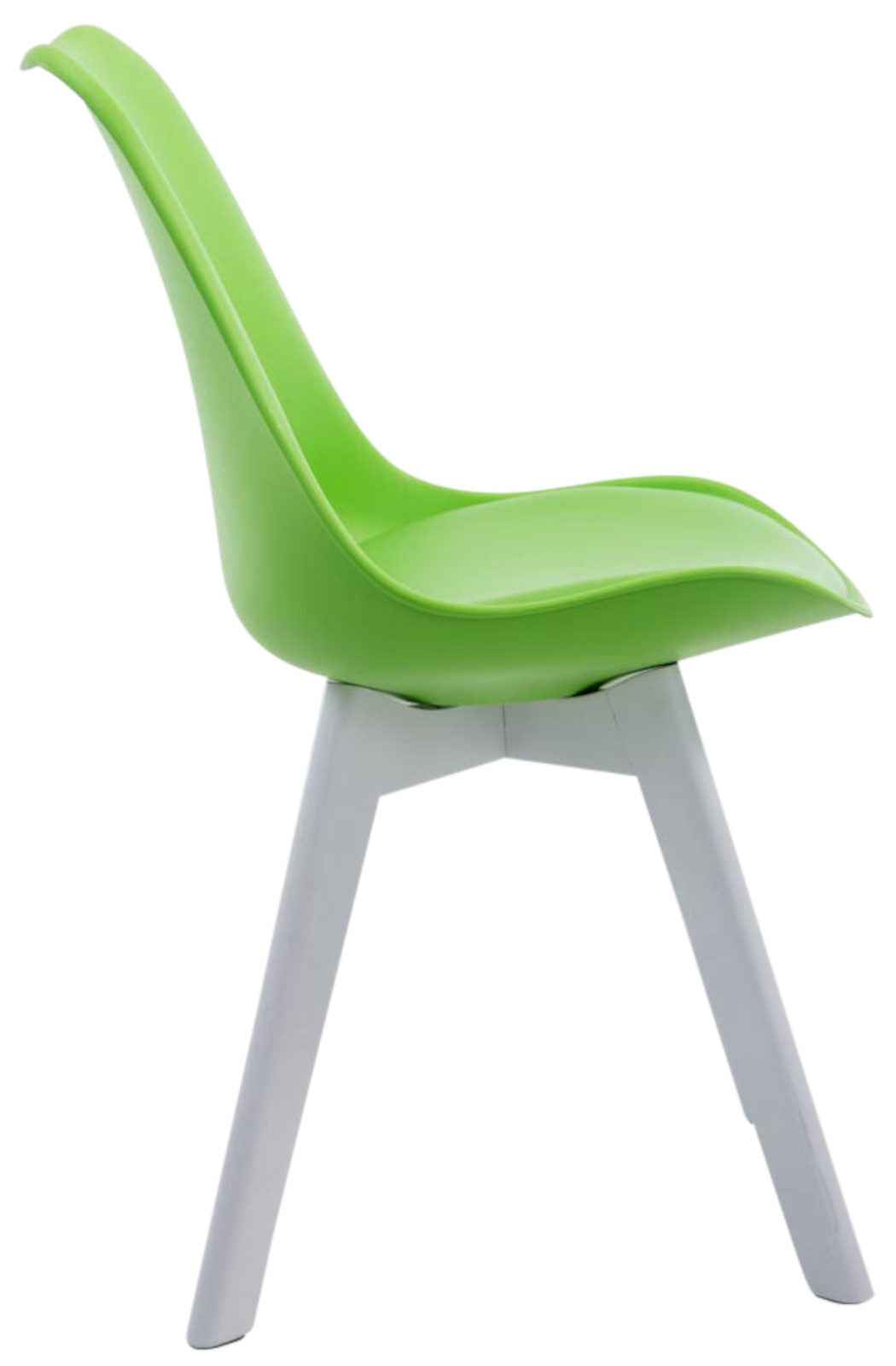 Set van 4 Eetkamerstoelen Borneo - Kunstleer groen,wit grün